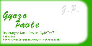 gyozo pavle business card